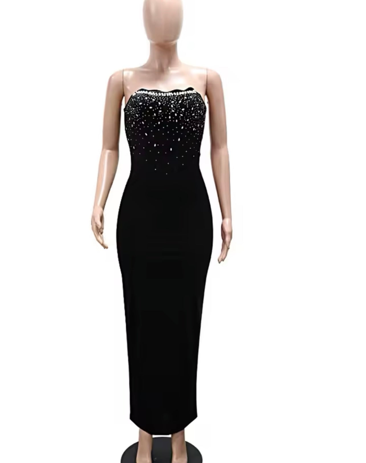 Diamonds Rhinestones Sexy Strapless Women Velvet Long Dress for Birthday Party Night Evening Prom Maxi Dresses